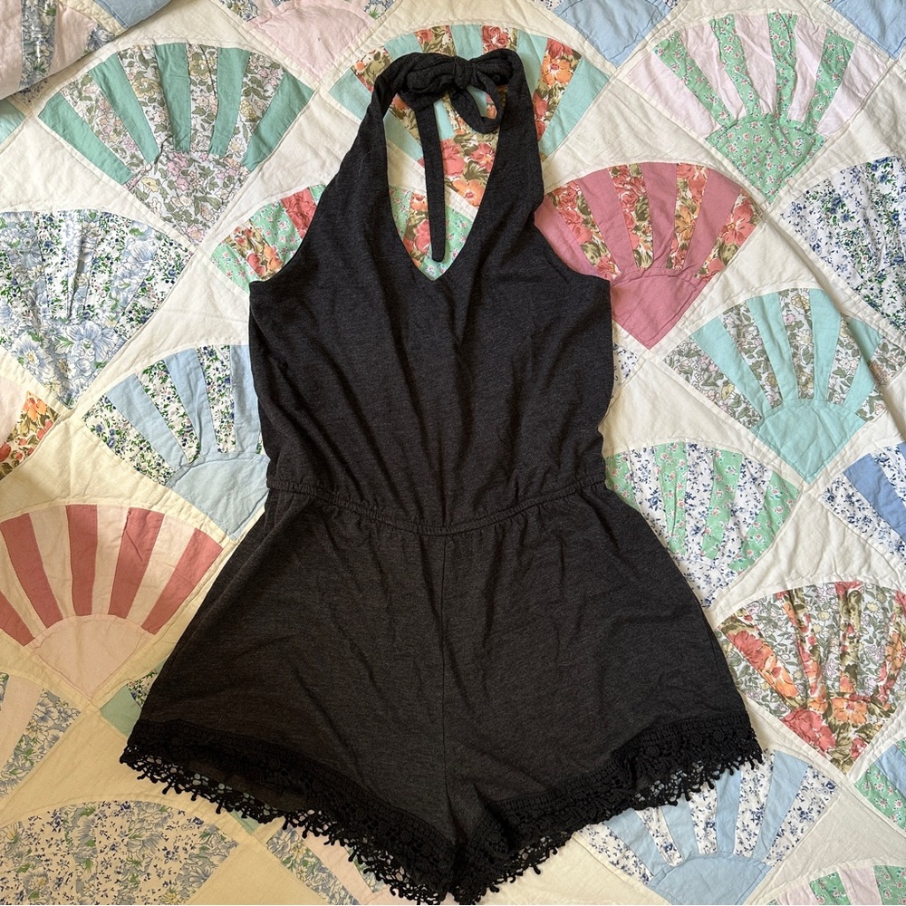 Derek heart halter neck romper